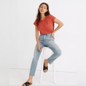 MADEWELL High Rise The Curvy Momjean In Mayes Wash, Size 33